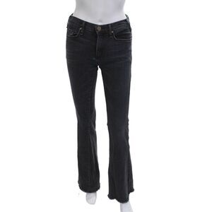 McGuire Womens Bootcut Flared Jeans Dark Gray Mid Rise 33 Inseam Size 26